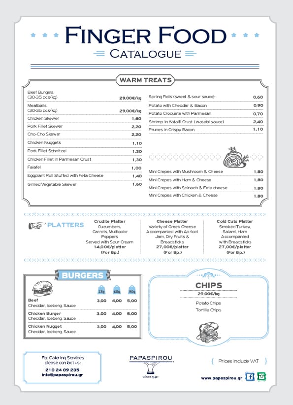 Menus ΠΑΠΑΣΠΥΡΟΥ